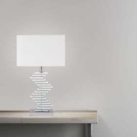 Crystal Two Tone Paved Table Lamp