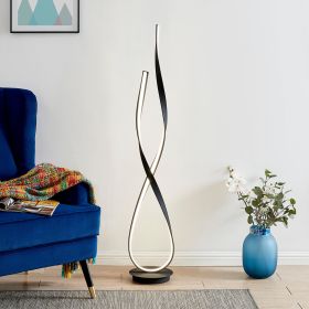 Matte Black Vienna LED 55" Tall Floor Lamp