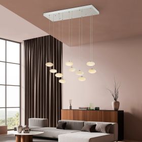 Neutron Glow Rectangular Chandelier