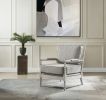 ACME Saraid Accent Chair, Gray Linen & Light Oak Finish AC01164