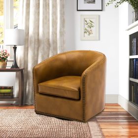 Trenton Swivel Arm Chair - Camel