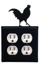 Rooster - Double Outlet Cover