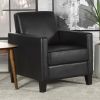 Black Cushion Back Upholstered Accent Chair