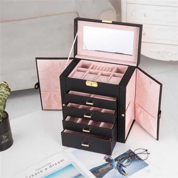 Double Opening 5-layer Jewelry Storage Box Double Opening 5-layer Jewelry Storage Box