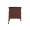 Leisure Chair with Solid Wood Armrest and Feet, Mid-Century Modern Accent chair, for Living Room Bedroom Studio chair