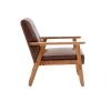 Leisure Chair with Solid Wood Armrest and Feet, Mid-Century Modern Accent chair, for Living Room Bedroom Studio chair