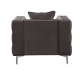 ACME Gillian II Chair & 2 Pillow in Dark Gray Velvet 53389