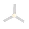 Amici 48 in. Indoor White Low Profile Standard Ceiling Fan with Bright White Integrated LED Light Kit, Remote Included