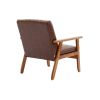 Leisure Chair with Solid Wood Armrest and Feet, Mid-Century Modern Accent chair, for Living Room Bedroom Studio chair