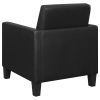 Black Cushion Back Upholstered Accent Chair