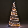 5 Feet Pre-lit Christmas Cone Tree with 300 Warm White and 250 Cold White LED Lights