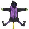 1pc Halloween Witch Doll, Courtyard Witch Crashing Into Tree Halloween Decoration ,Toys Funny Door Porch Tree Decors,home Decor