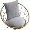 Grey velvet bar chair, pure gold plated, unique design,360 degree rotation, adjustable height,Suitable for dinning room and bar,set of 2