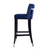 Suede Velvet Barstool with nailheads Living Room Chair2 pcs Set - 30 inch Seater height