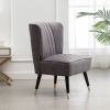 Elon Contemporary Velvet Upholstered Accent Chair, Gray