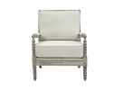 ACME Saraid Accent Chair, Beige Linen & Gray Oak Finish AC01165