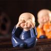 Creative 4 Little Monk Resin Ornaments; Desktop Decoration Crafts