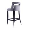 Suede Velvet Barstool with nailheads Dining Room Chair2 pcs Set - 30 inch Seater height