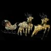 Reindeer & Sleigh Christmas Decoration 100 LEDs Outdoor Gold