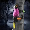 1pc Halloween Witch Doll, Courtyard Witch Crashing Into Tree Halloween Decoration ,Toys Funny Door Porch Tree Decors,home Decor