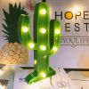 1pc, Cute LED Cactus Night Table Lamp for Home, Bedroom, Garden, Party, Cinco De Mayo, and Day of the Dead Decor