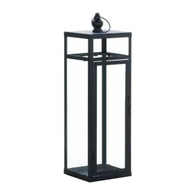 Large Black Dramatic Geometry Lantern