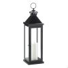 LARGE GLOSSY BLACK LANTERN