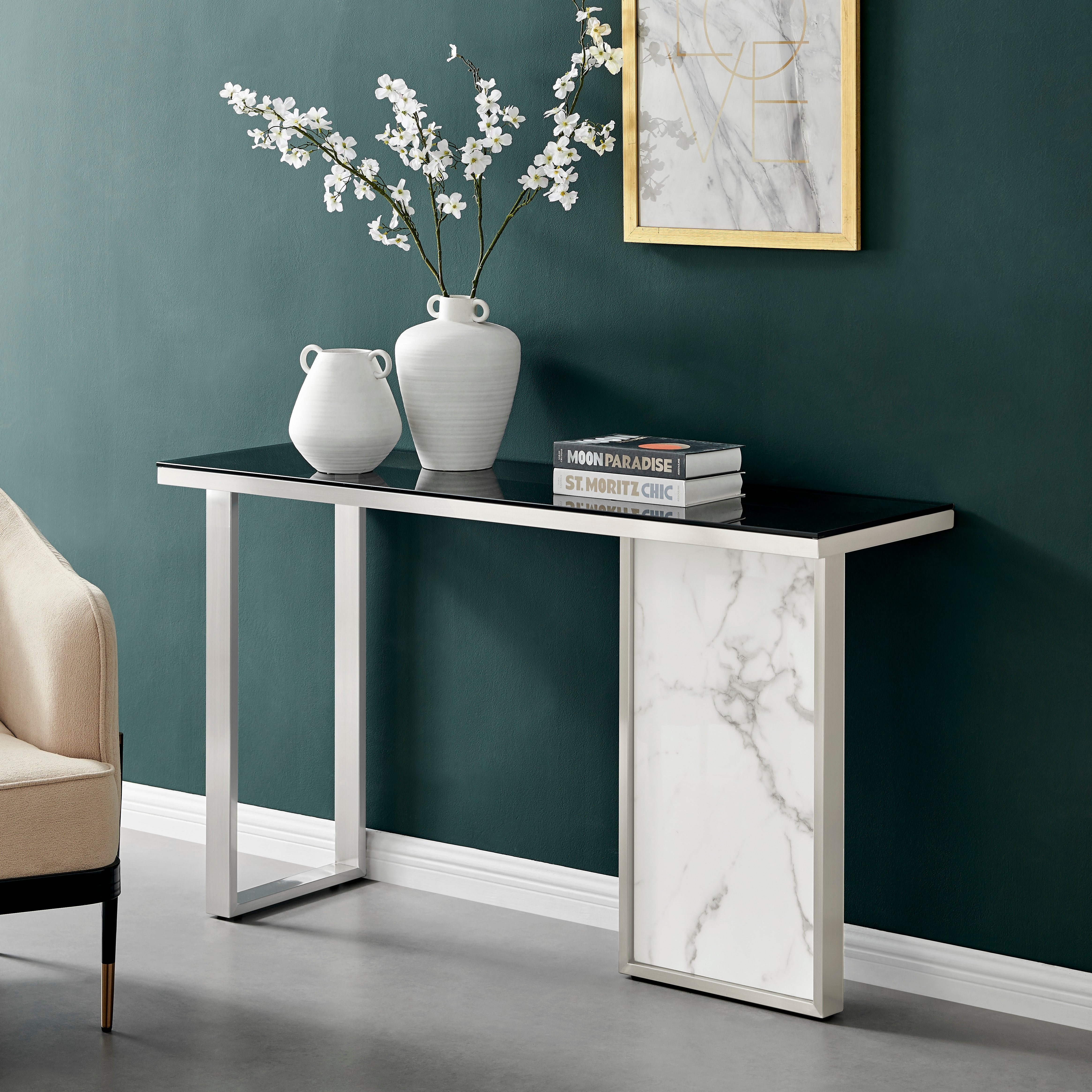 Monolith Chic Marble Console Table Monolith Chic Marble Console Table