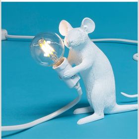 Nordic Creative Resin Mini Animal Mouse Light (Option: White-Sitting posture-AU)