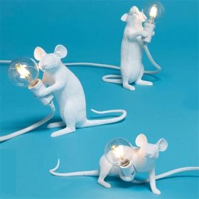 Nordic Creative Resin Mini Animal Mouse Light (Option: White combination-3pcs-US)