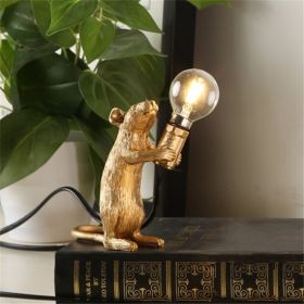 Nordic Creative Resin Mini Animal Mouse Light (Option: Golden-Standing posture-US)