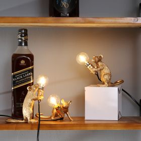 Nordic Creative Resin Mini Animal Mouse Light (Option: Golden combination-3pcs-AU)