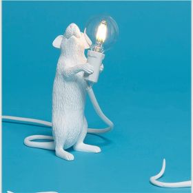 Nordic Creative Resin Mini Animal Mouse Light (Option: White-Standing posture-US)