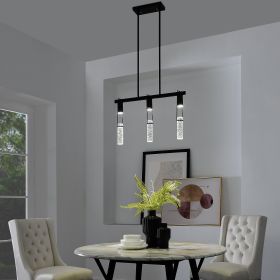 Harmony 3 Light Chandelier (Option: Matte Black)