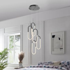 LED Five Clips Chandelier (Option: Chrome)