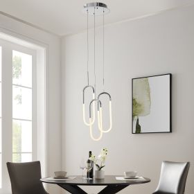 LED Three Clips Chandelier (Option: Chrome)