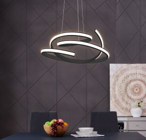 Oslo LED Adjustable Chandelier (Option: Black)