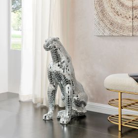 Boli Sitting Panther Sculpture (Option: Glass and Chrome)