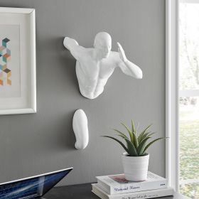 Runner Man 20" Wall Sculpture (Option: White)