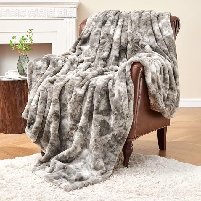 Krifey Faux Fur Throw Blanket, Super Soft Cozy Blanket, Luxury Fluffy Blanket Warm Plush Bed Throw Marbled Gray Krifey Faux Fur Throw Blanket, Super Soft Cozy Blanket, Luxury Fluffy Blanket Warm Plush Bed Throw Marbled Gray