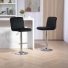 COOLMORE Bar Stools with Back and Footrest Counter Height Dining Chairs 2PC/SET