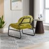 COOLMORE Accent Chair - Modern Industrial Slant Armchair with Metal Frame - Premium High Density Soft Single chair for Living Room Bedroom