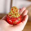 1pc; Pot Of Golden Car Ornament (2.28"×1.97"×1.97"); Home Decoration; Holiday Birthday Gifts