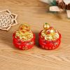 1pc; Pot Of Golden Car Ornament (2.28"×1.97"×1.97"); Home Decoration; Holiday Birthday Gifts