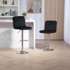 COOLMORE Bar Stools with Back and Footrest Counter Height Dining Chairs 2PC/SET