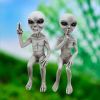 1pc, Outer Space Alien Resin Statue Alien Statue Garden Ornaments Miniatures Art Decor For Home Indoor Outdoor Ornaments Decorations